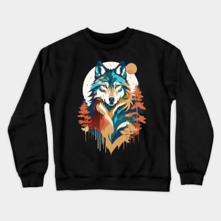 Wolf Shirt Wednesday - Pastel Fall Wolf Crewneck Sweatshirt